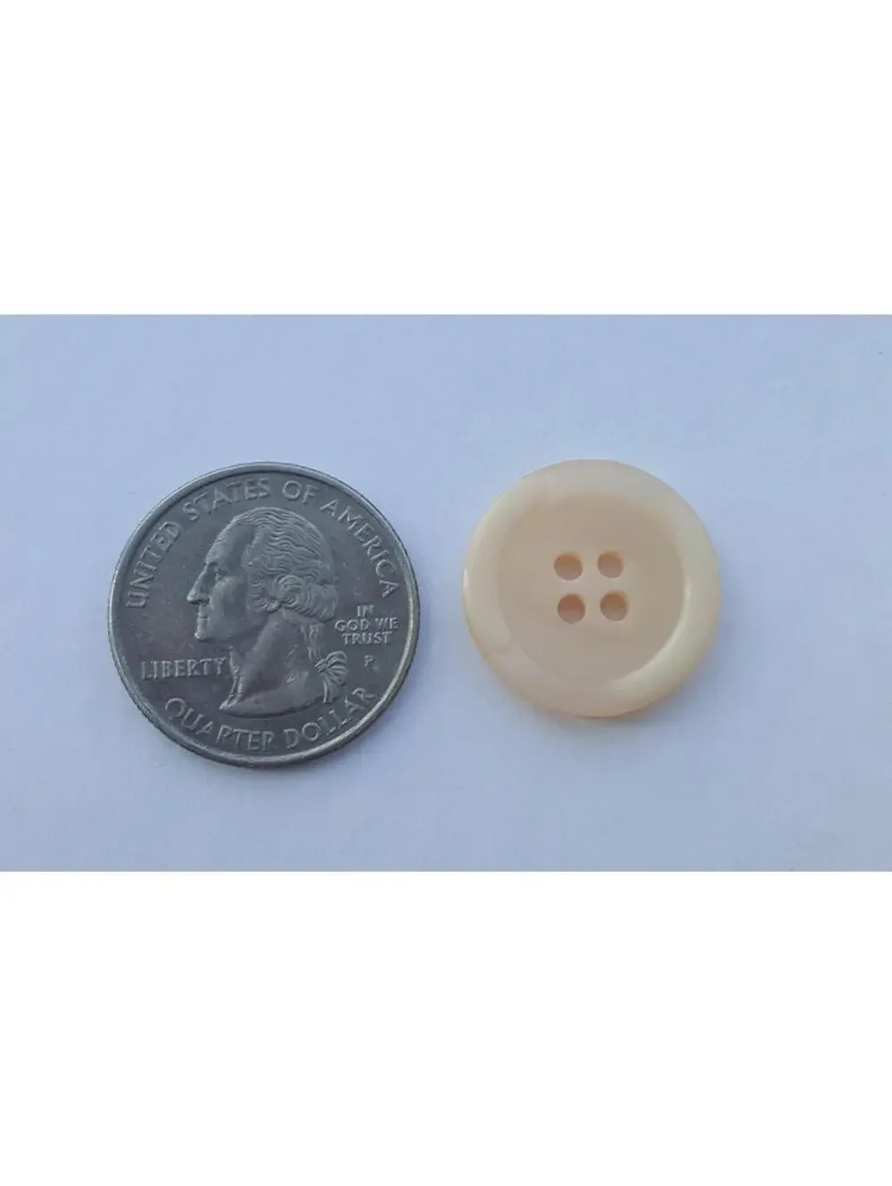 Pearly Pink Buttons, 4 Hole Sewing/Crafts Buttons - 24 Pieces (022)